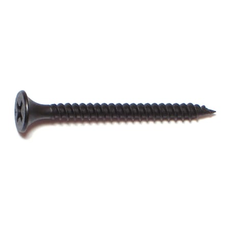 Buildright Drywall Screw, #6 x 1-5/8 in, Steel, Flat Head Phillips Drive, 227 PK 08088